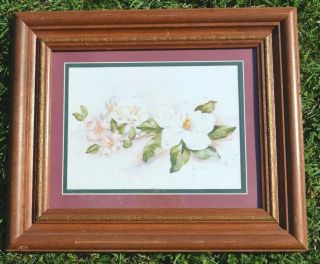 Ava Freeman Floral Signed And Framed Print - 18 1/2 " X 15 1/2 "