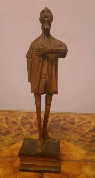 Vintage Wood Carving Of Don Quixote