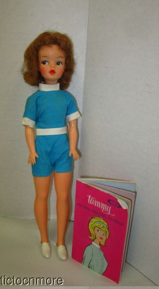 Vintage Ideal Tammy Family Doll Redhead W/ Playsuit Style Book Shoes