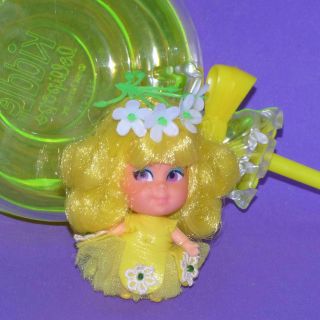 Vintage 1969 Liddle Kiddle Lolli Lemon Yellow Sweet Treats Doll Lollipop Case