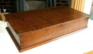 Antique Tiger Oak Dovetailed Collectors Box,  Great Size,  Velvet Lined,  Keepsakes