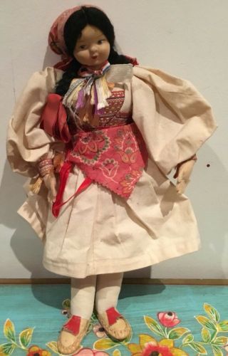Vintage Hand Crafted Cloth Doll