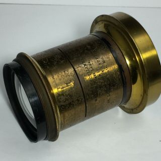 Antique 1890s J.  C Somerville ST.  LOUIS Rapid Rectilinear 8x10 PORTRAIT Lens Rare 2