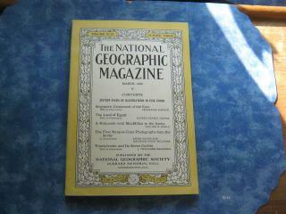 Antique National Geographic March 1926 Singapore Egypt The Arctic Transylvania