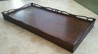 Antique Very Large Mahogany Serving/displaytray 35 " L X 17 1/2 " W (hzz)