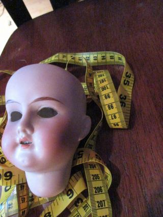 Antique Bisque Doll Head Marked 4/0 A Germany 9 " Dia 1800 
