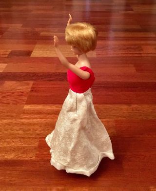 Vintage 1962 Mattel Midge Barbie doll Japan Blonde Short Hair Red/White Dress 4