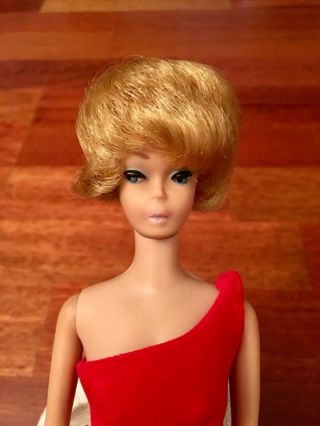 Vintage 1962 Mattel Midge Barbie doll Japan Blonde Short Hair Red/White Dress 5