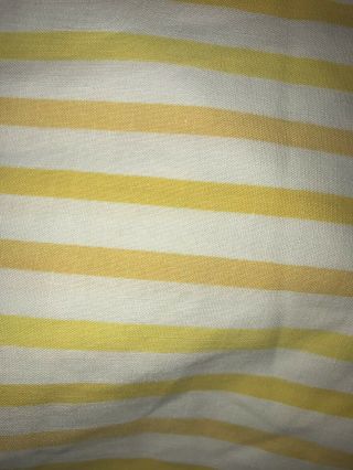 Vintage Cannon Monticello Yellow Gold Stripe Twin Flat Sheet Pillow Case 1970s 3