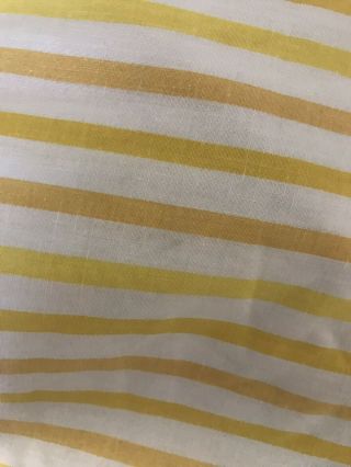 Vintage Cannon Monticello Yellow Gold Stripe Twin Flat Sheet Pillow Case 1970s 4