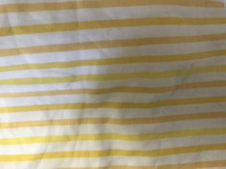 Vintage Cannon Monticello Yellow Gold Stripe Twin Flat Sheet Pillow Case 1970s 5
