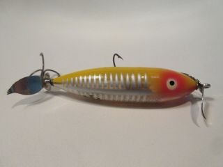 Vintage Heddon Wounded Spook Xry Yellow Shore