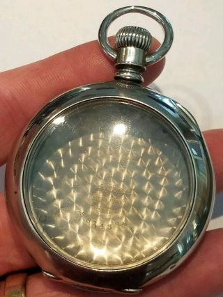 Antique Dueber Watch Case In Silverine With Glass 18s