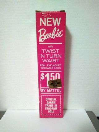 Vintage Barbie Twist ' n Turn Trade In Program Box Blonde written on Box 2
