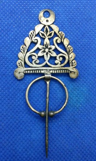Vintage/antique Signed Scottish Celtic Penannular Brooch 925 Silver Shawl Pin