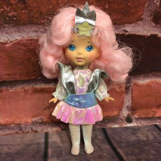 Vtg Hasbro Moon Dreamers Crystal Starr Doll Star Architect 1986 4452 Pink Hair