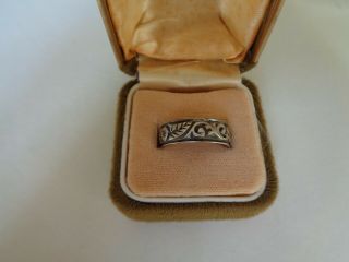 Rare Victorian Old Antique 1892 Fully Hallmarked Silver Wedding Band Ring