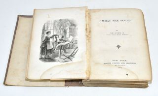 Rare Antique 1870 Book “what She Could” By The Author Of “wide Wide World”