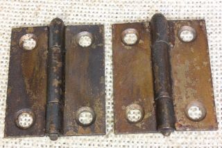 2 Cabinet Door Hinges Interior Shutter Rustic Copper 1 1/2 X 2” Removable Pin