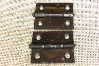 2 Cabinet Door hinges interior shutter rustic copper 1 1/2 x 2” removable pin 2