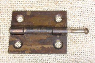 2 Cabinet Door hinges interior shutter rustic copper 1 1/2 x 2” removable pin 5