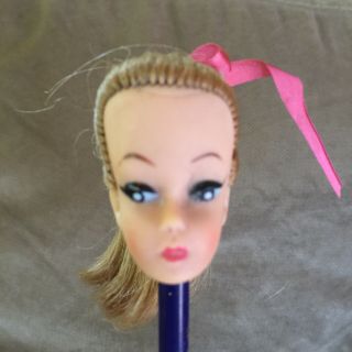Vintage Uneeda Babette Strawberry Blonde Ponytail Barbie Clone Head 2