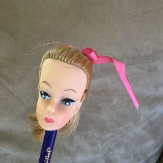 Vintage Uneeda Babette Strawberry Blonde Ponytail Barbie Clone Head 3