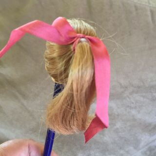 Vintage Uneeda Babette Strawberry Blonde Ponytail Barbie Clone Head 4