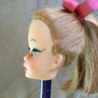 Vintage Uneeda Babette Strawberry Blonde Ponytail Barbie Clone Head 5