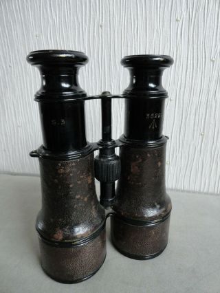 Antique Lemaire Fabt Paris Military Binoculars - Wwi - 1915 - 38286 - 5.  3