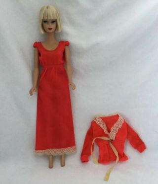 Vintage Barbie Doll Best Buy Outfit 7749 Red Dress And Jacket With Ivory Lace