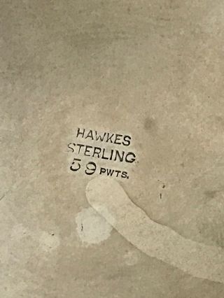 Antique Hawkes Fine Cut Engraved Vase Sterling Silver Base 58 PWTS Large 12 1/2” 3