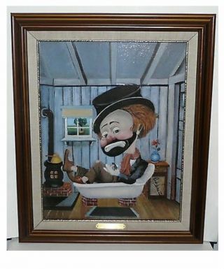 Freddie In The Tub By Red Skelton - Authorized Print.