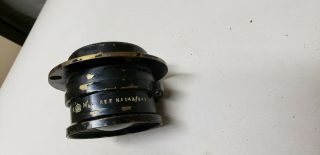 Antique Vintage brass lens 5 inch focus A M British crown logo REF 14A/843 3
