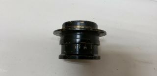 Antique Vintage brass lens 5 inch focus A M British crown logo REF 14A/843 4