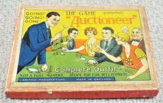 The Game Auctioneer Antique Vintage 1920s Going Going Gone Game