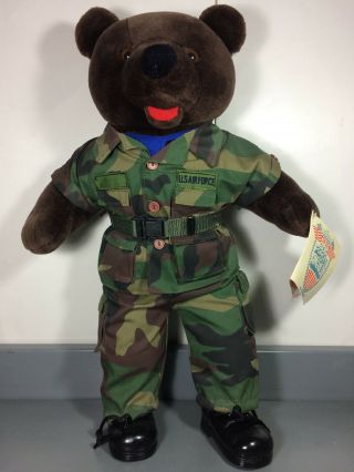 Bear Forces Of America Us Air Force Plush 21” Bear Camo.  Ira Green Inc.  With Tag