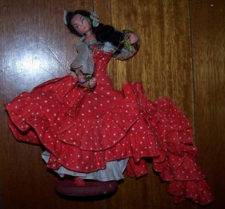Vintage Spanish Cloth Layna Doll - Circa 1950 