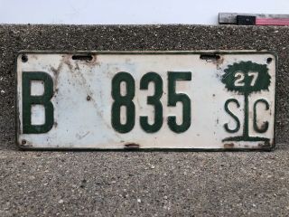 1927 South Carolina License Plate - Antique Vintage - Sc - Palmetto -