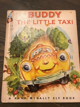Vintage Buddy The Little Taxi Rand Mcnally Elf Book 1951