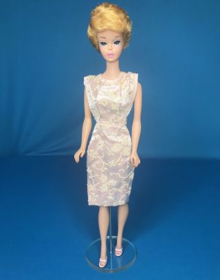 Vintage Barbie Clone Premier Fab Lu Pink Sheath Evening Dress