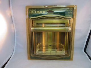 Vtg Nos Nutone Hallmack Savoy Recessed Soap And Bar.  Antiqued Brass Hm 3613