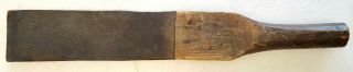 Primitive - Rug Beater - 19.  5 " - Wood & Leather - Antique Vintage Tool