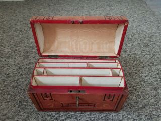 Victorian Vintage Chest Shaped,  Desk Top Stationery Box