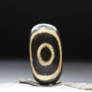 Antique Tibetan Dzi Old Agate Bead " Eyed " Amulet Pendant From Tibet 14755