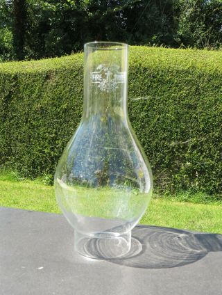 Vintage Bulge Comet Glass Oil Lamp Chimney 52mm 2 1/16 " Anchor Brand Top