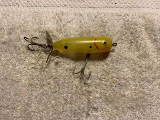Heddon Baby Torpedo Yellow Scale Old Fishing Lure 16