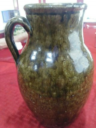 ANTIQUE STONEWARE Pitcher Pottery Stoneware Southern Potters Alkaline glazed 2