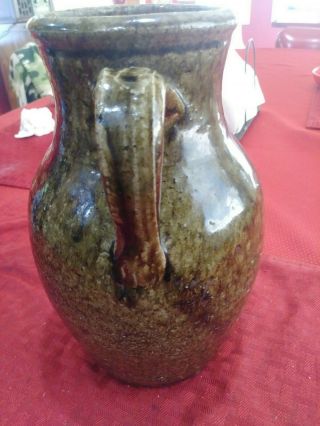 ANTIQUE STONEWARE Pitcher Pottery Stoneware Southern Potters Alkaline glazed 3