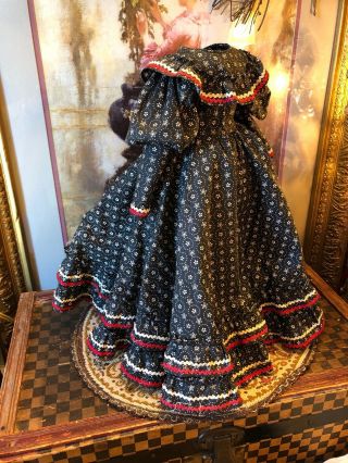 Antique Style Vintage Cotton Calico Dress For China Doll